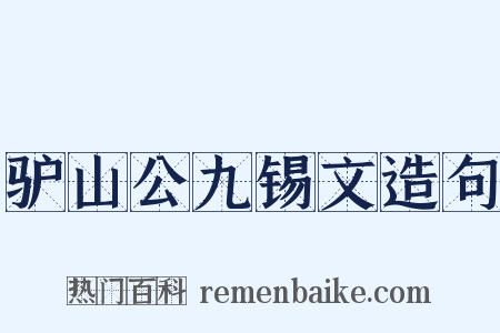 驴山公九锡文造句是什么意思的图片